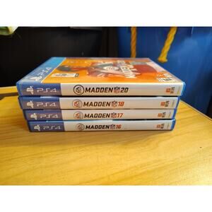 Madden NFL 20, 18, 17, 16 set of 4 Playstation 4 PS4